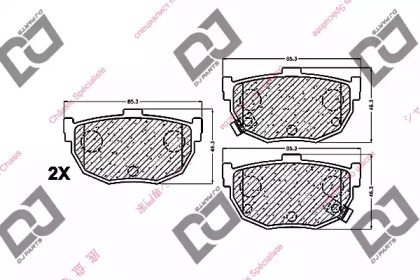 Комплект тормозных колодок DJ PARTS BP1466